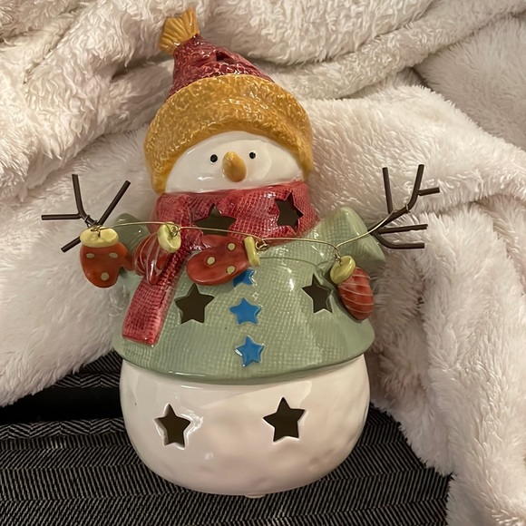 Other - Snowman candle holder